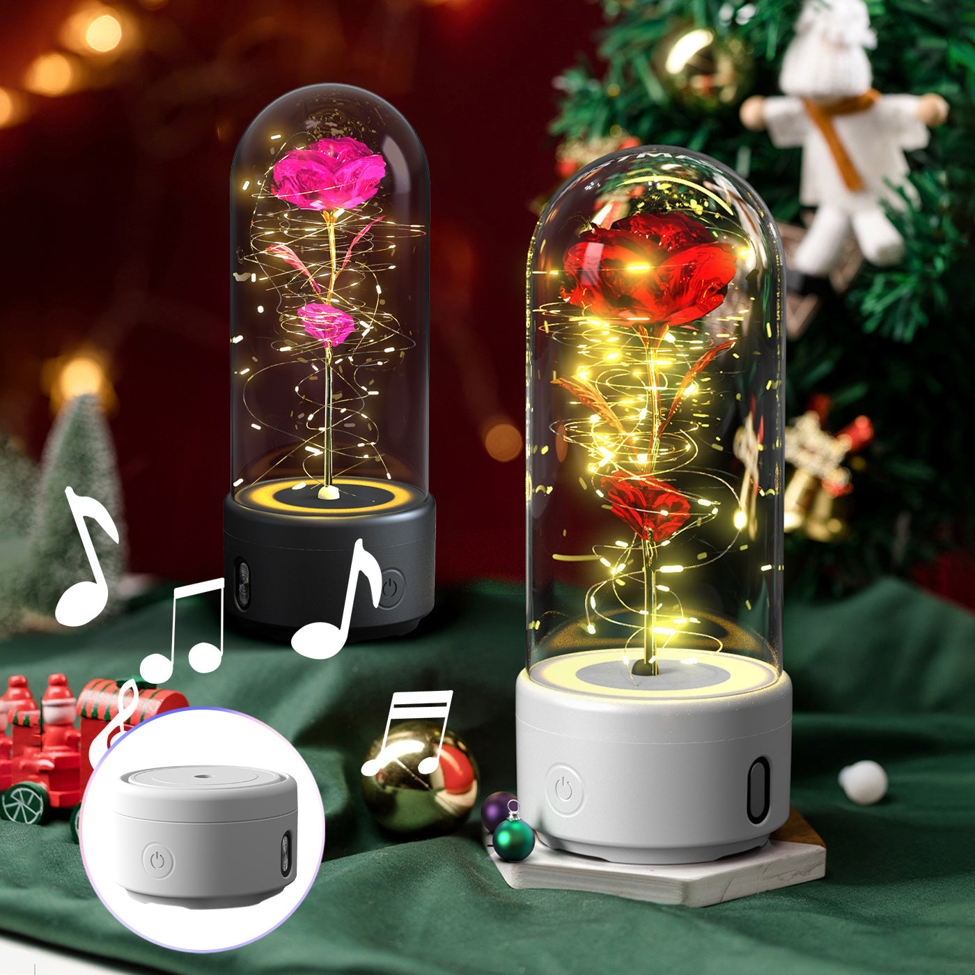 Hot Sale - Everlasting Rose LED Night Light Bluetooth Speaker