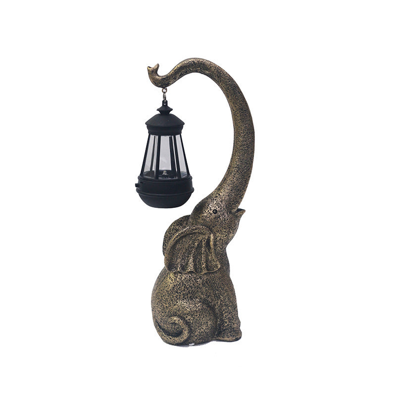 Stone Elephant Resin Atmosphere Lantern Ornament