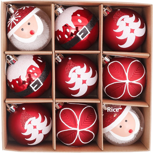 Christmas Theme Hand Drawn Christmas Ball Set Hanging Decorations