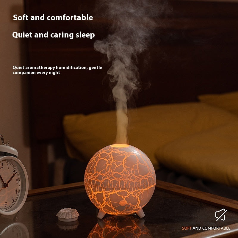 Creative Planet Colorful Atmosphere Lamp USB Humidifier 200ML Water Tank Can Add Essential Oil Household Mini Aroma Diffuser