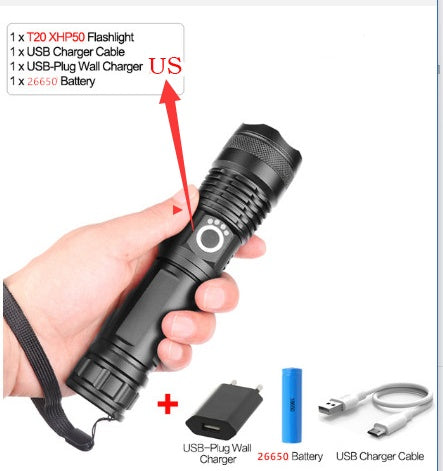 USB Charging Zoom P50 Flashlight