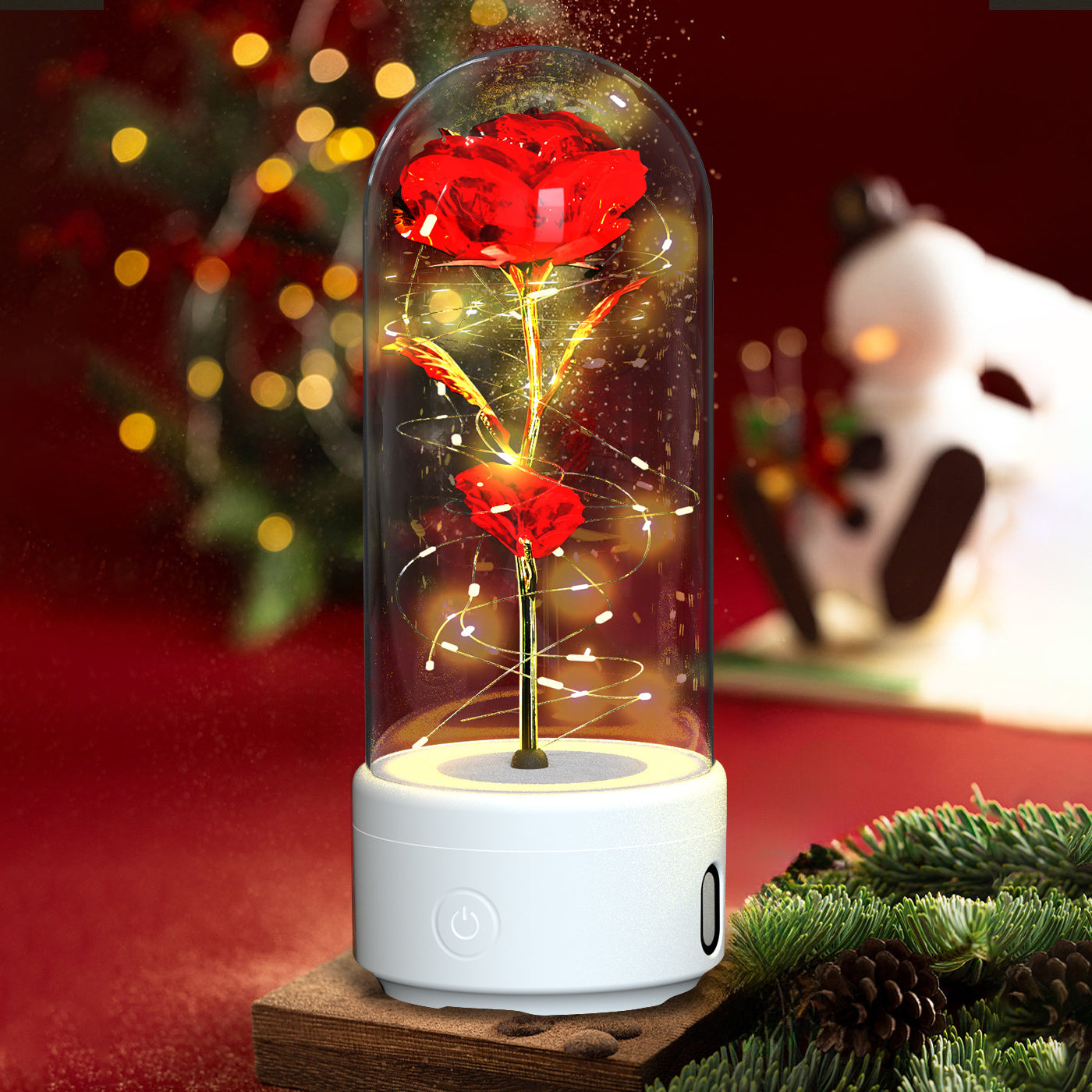 Hot Sale - Everlasting Rose LED Night Light Bluetooth Speaker