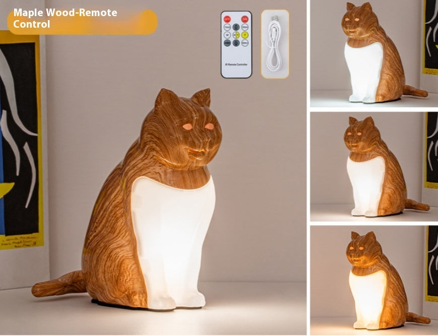 Bedroom USB Charging Cat Ornaments Decorative Night Light Creative Table Lamp