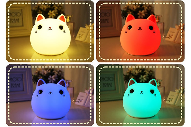 Cute Cat Silicone LED Lamp