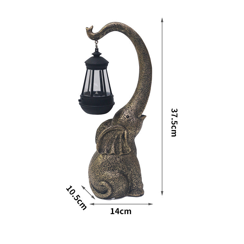 Stone Elephant Resin Atmosphere Lantern Ornament