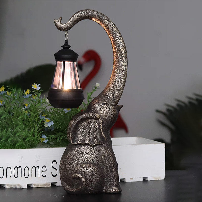 Stone Elephant Resin Atmosphere Lantern Ornament